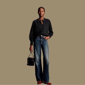 Sezane Black Emile Cardigan XS